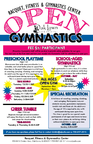 Open Gymnastics Poster Fall 2019
